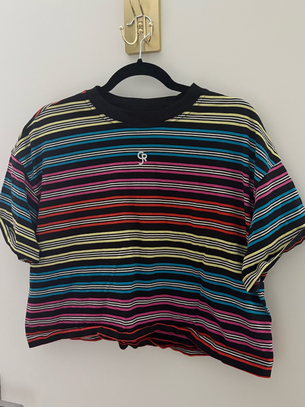 Christopher John Rogers Collab Striped Crop Tee - Picture 2 of 5